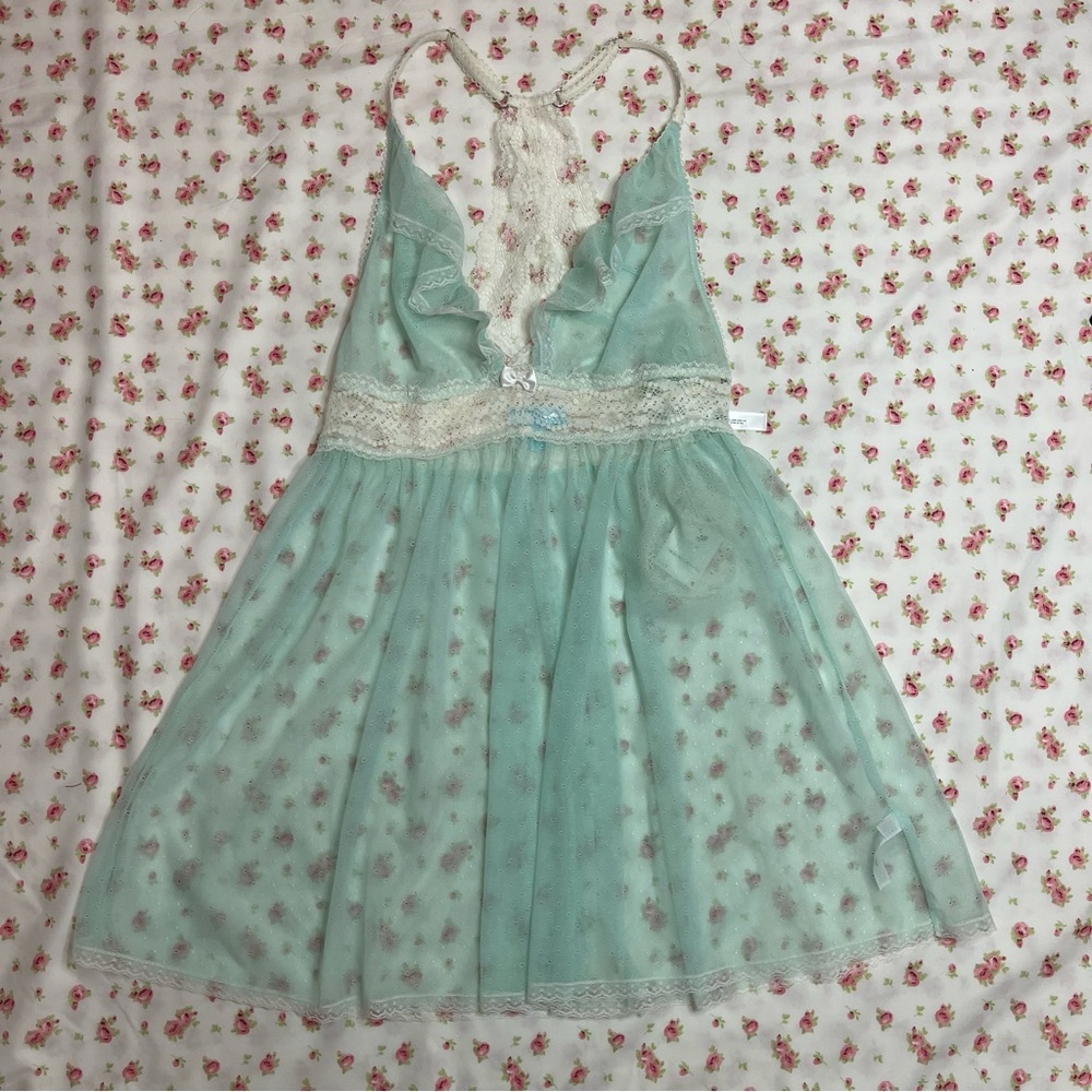NWT Betsy Johnson sheer lingerie mini dress size S